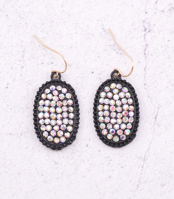 EARRINGS :: TRENDY EARRINGS :: Wholesale Rhinestone Dangle Earrings