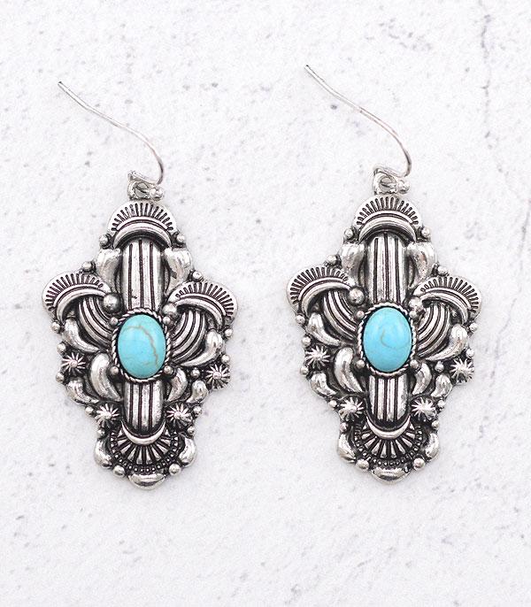 WHAT'S NEW :: Wholesale Western Turquoise Cactus Earrings