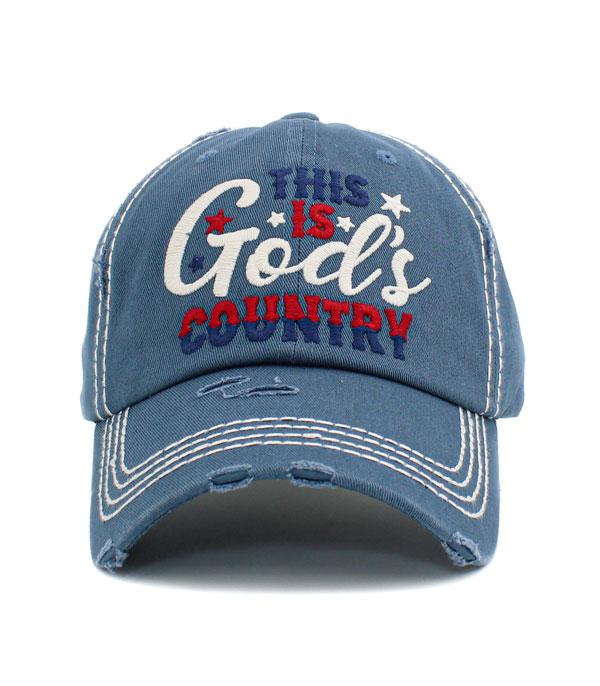 HATS I HAIR ACC :: BALLCAP I VISOR :: Wholesale KB Ethos This Is Gods Country Ballcap