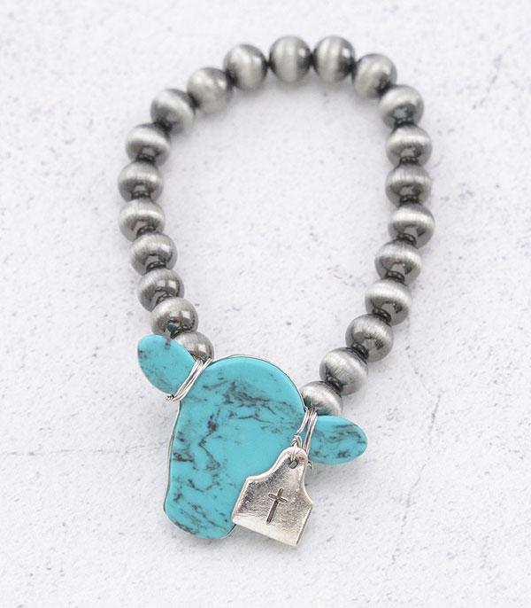 New Arrival :: Wholesale Western Turquoise Cow Bracelet