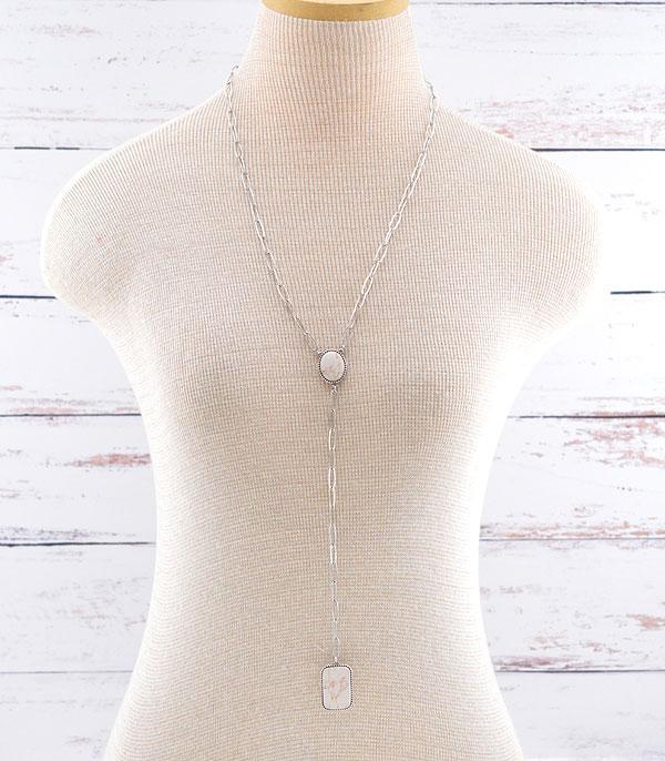 NECKLACES :: TRENDY :: Wholesale Western Semi Stone Lariat Necklace