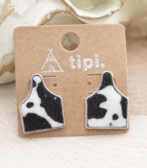 New Arrival :: Wholesale Tipi Western Cow Tag Earrings