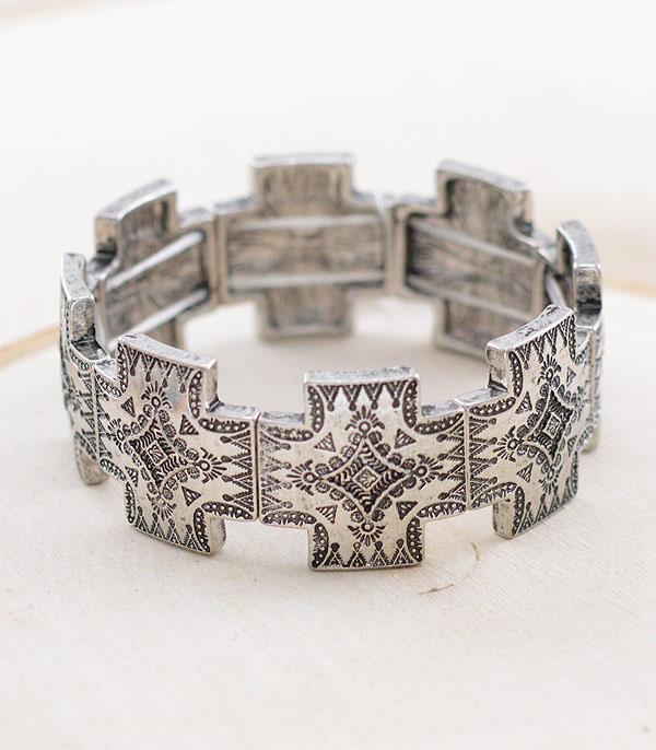 New Arrival :: Wholesale Western Cross Concho Bracelet