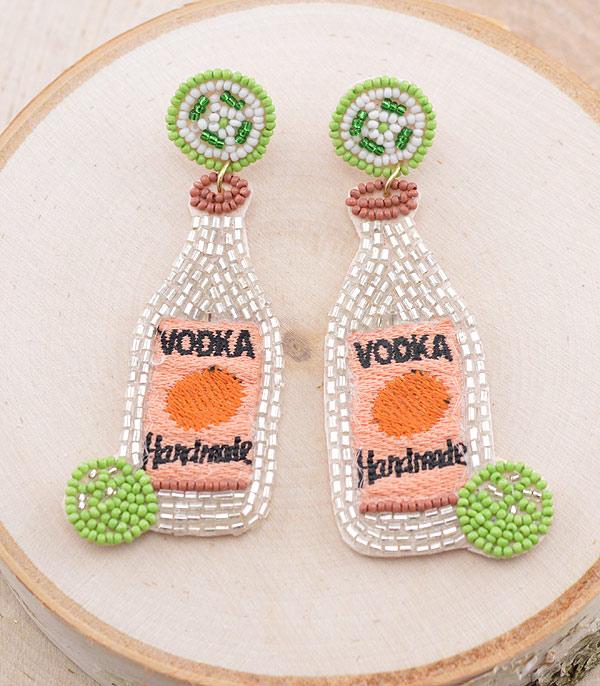 EARRINGS :: TRENDY EARRINGS :: Wholesale Seed Bead Vodka Earrings