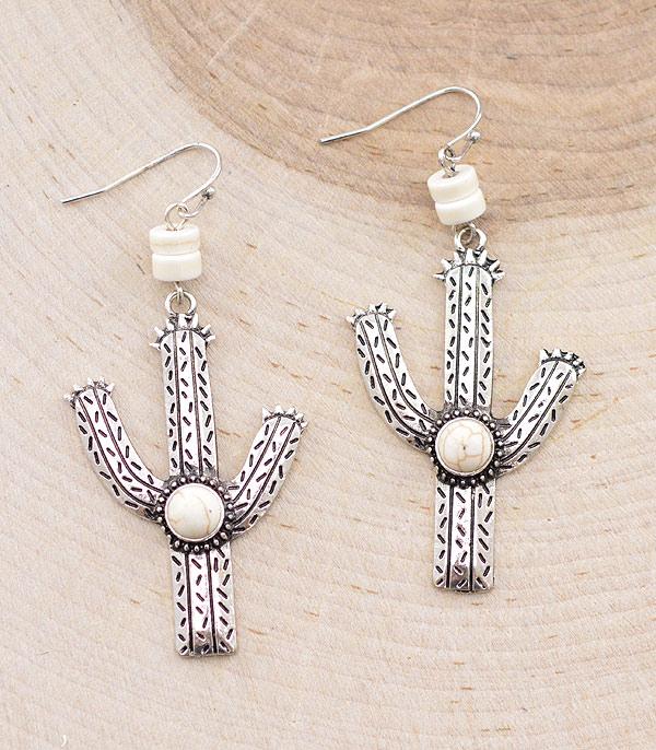 EARRINGS :: WESTERN HOOK EARRINGS :: Wholesale Western Cactus Earrings