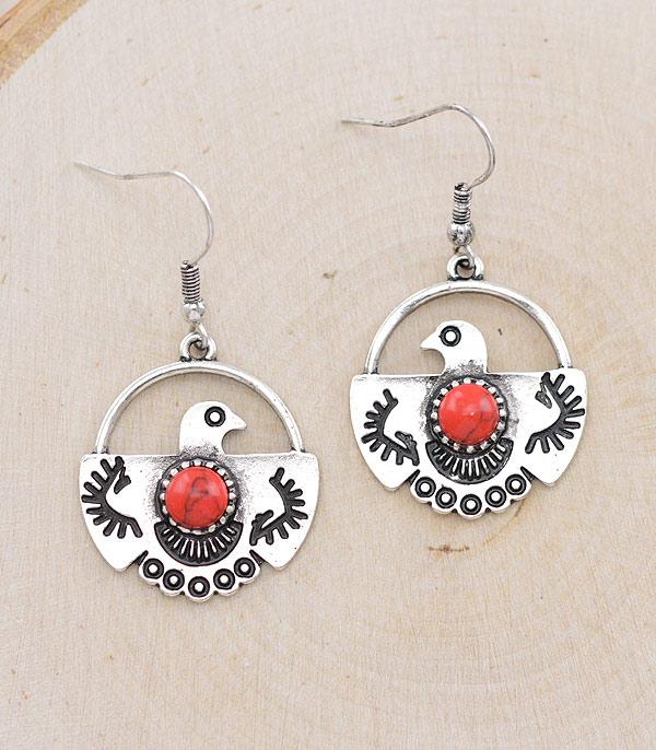 EARRINGS :: WESTERN HOOK EARRINGS :: Wholesale Western Thunderbird Dangle Earrings