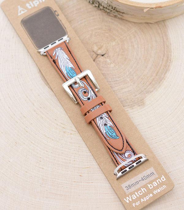 New Arrival :: Wholesale Tipi Western Feather Smart Watch Band