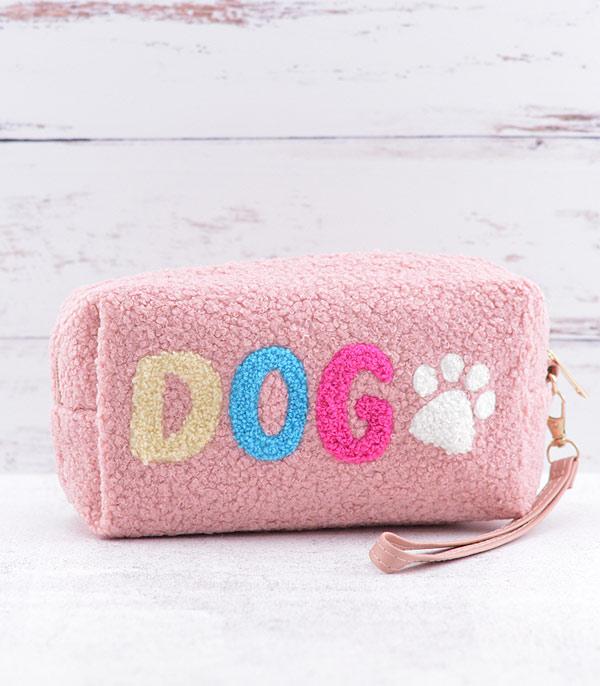 <font color=black>SALE ITEMS</font> :: HANDBAGS | TRAVEL :: Wholesale Sherpa DOG Cosmetic Pouch