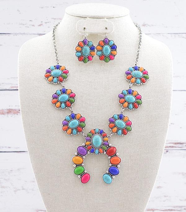 NECKLACES :: WESTERN SQUASH BLOSSOM NECKLACES :: Wholesale Western Squash Blossom Necklace Set