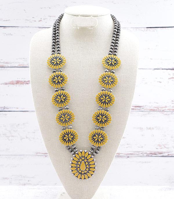 NECKLACES :: WESTERN SQUASH BLOSSOM NECKLACES :: Wholesale Western Squash Blossom Necklace Set