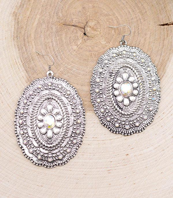 EARRINGS :: WESTERN HOOK EARRINGS :: Wholesale Western Concho Dangle Earrings