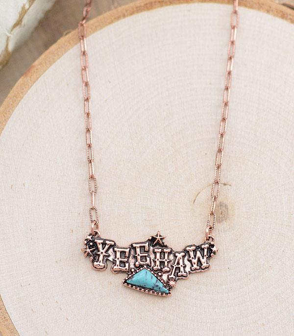 NECKLACES :: CHAIN WITH PENDANT :: Wholesale Western Yeehaw Letter Necklace