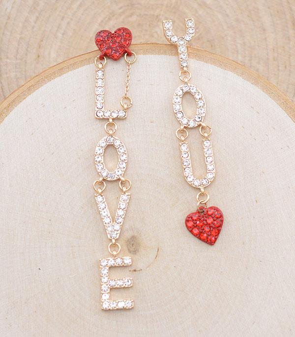 EARRINGS :: TRENDY EARRINGS :: Wholesale Valentines Love Earrings