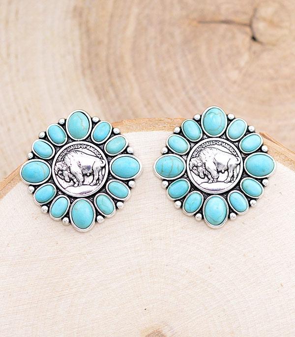 New Arrival :: Wholesale Tipi Western Coin Earrings