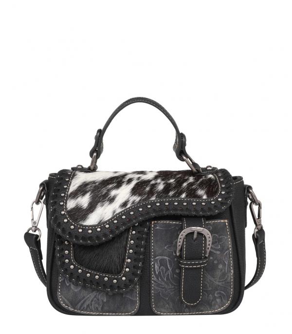 New Arrival :: Wholesale Trinity Ranch Cowhide Saddle Shape Bag