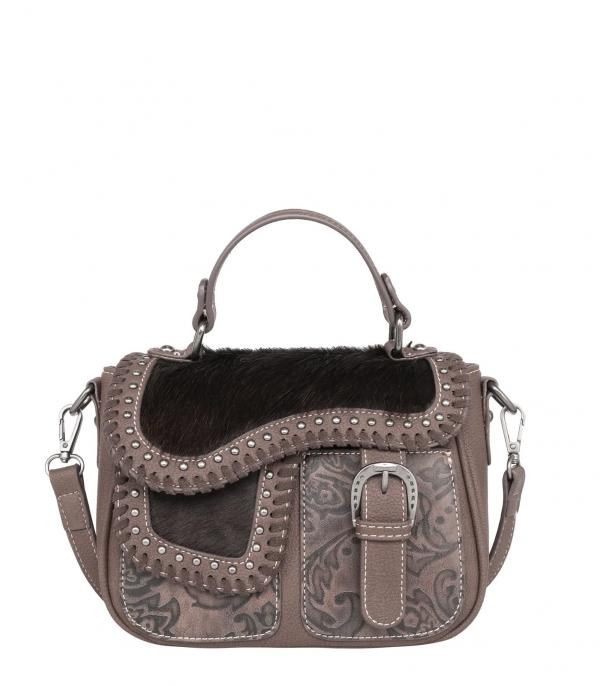 WHAT'S NEW :: Wholesale Trinity Ranch Cowhide Saddle Shape Bag