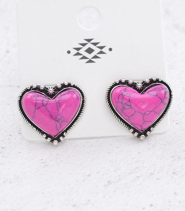 EARRINGS :: WESTERN POST EARRINGS :: Wholesale Western Heart Earrings