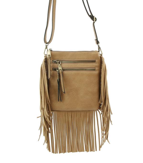 HANDBAGS :: CROSSBODY BAGS :: Wholesale Fringe Crossbody Bag