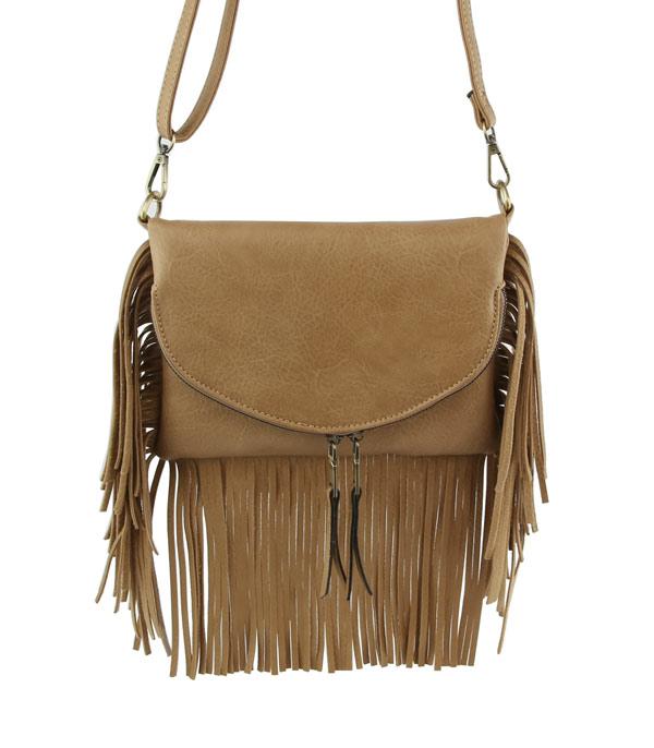 HANDBAGS :: CROSSBODY I CLUTCH BAGS :: Wholesale Fringe Crossbody Bag