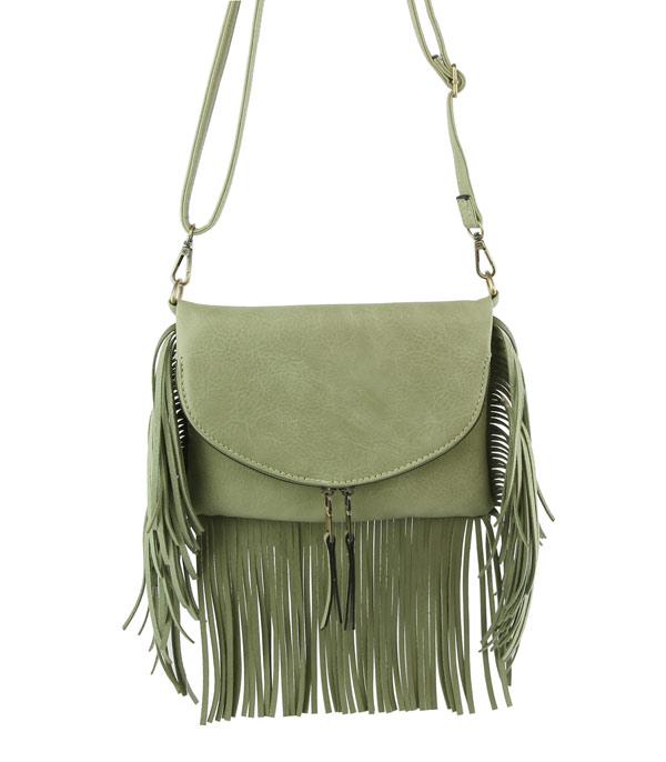 HANDBAGS :: CROSSBODY BAGS :: Wholesale Fringe Crossbody Bag