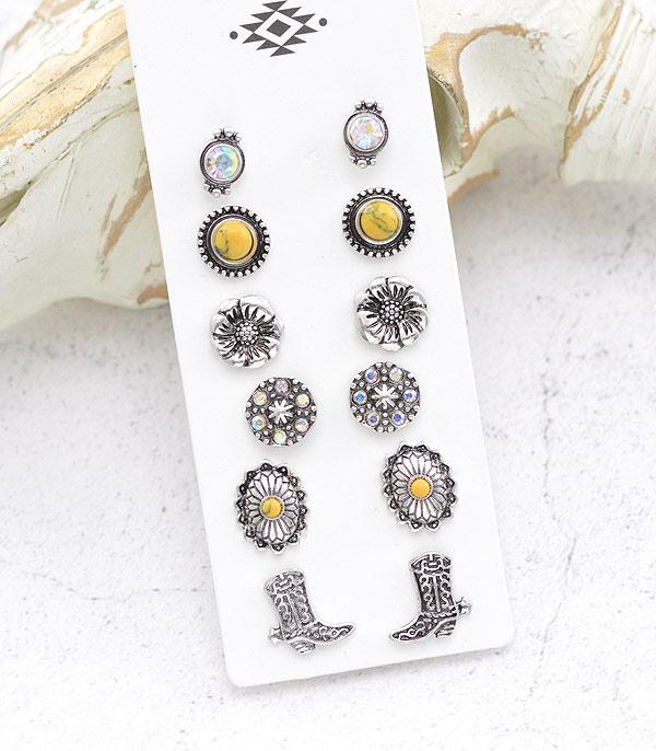 EARRINGS :: POST EARRINGS :: Wholesale Western Stud Earrings Set