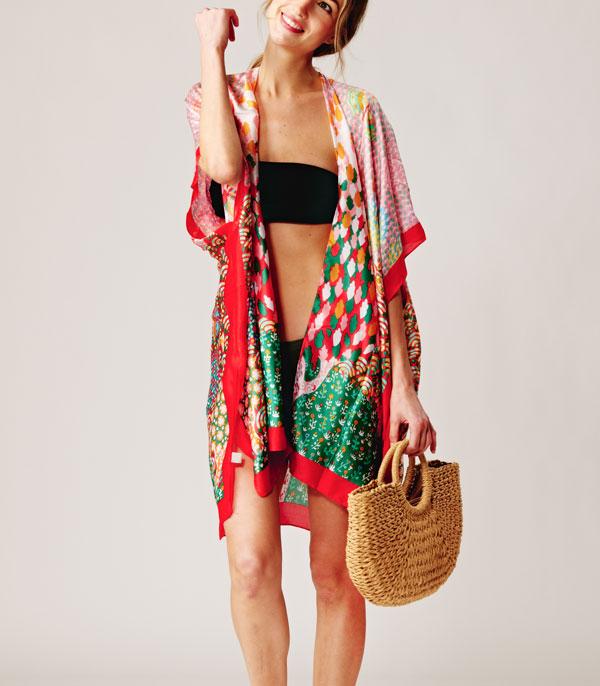 KIMONO I SCARVES :: KIMONO / PONCHO :: Wholesale Spring Summer Silky Kimono