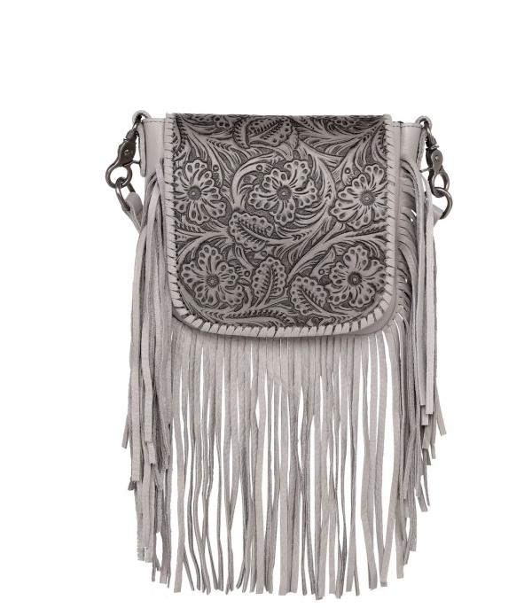 New Arrival :: Wholesale Western Leather Fringed Crossbody Bag