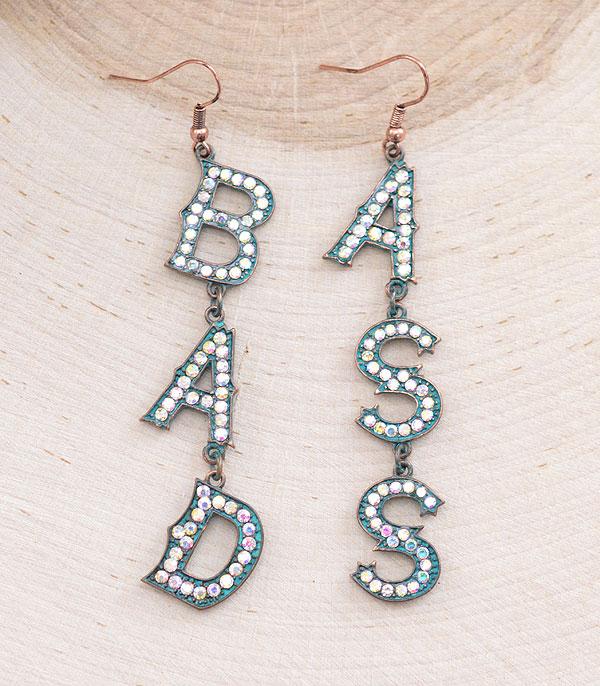 EARRINGS :: TRENDY EARRINGS :: Wholesale Western Badass Rhinestone Earrings