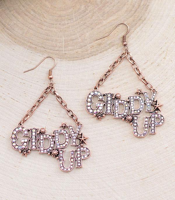 EARRINGS :: TRENDY EARRINGS :: Wholesale Western Giddyup Earrings