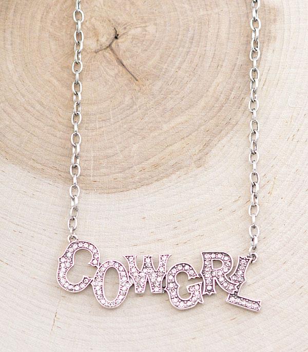 NECKLACES :: CHAIN WITH PENDANT :: Wholesale Western Cowgrl Letter Necklace