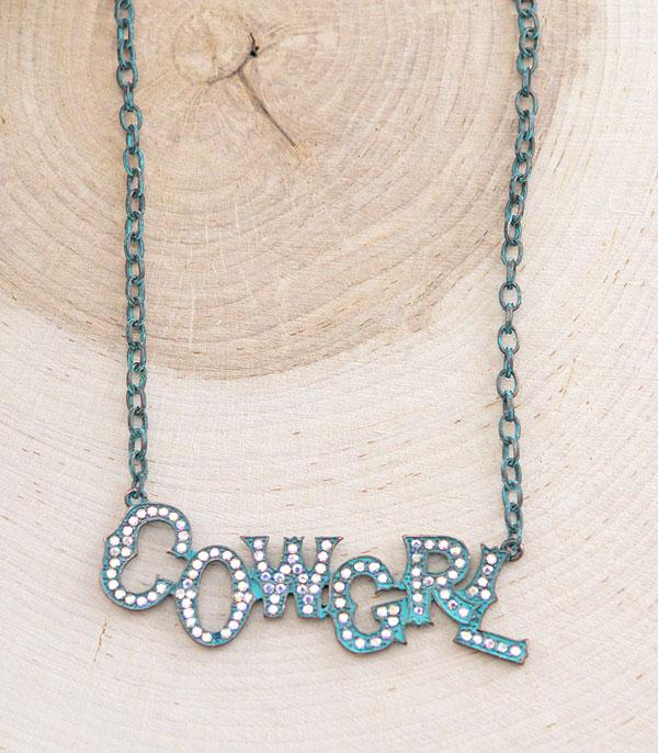 NECKLACES :: CHAIN WITH PENDANT :: Wholesale Western Cowgrl Letter Necklace