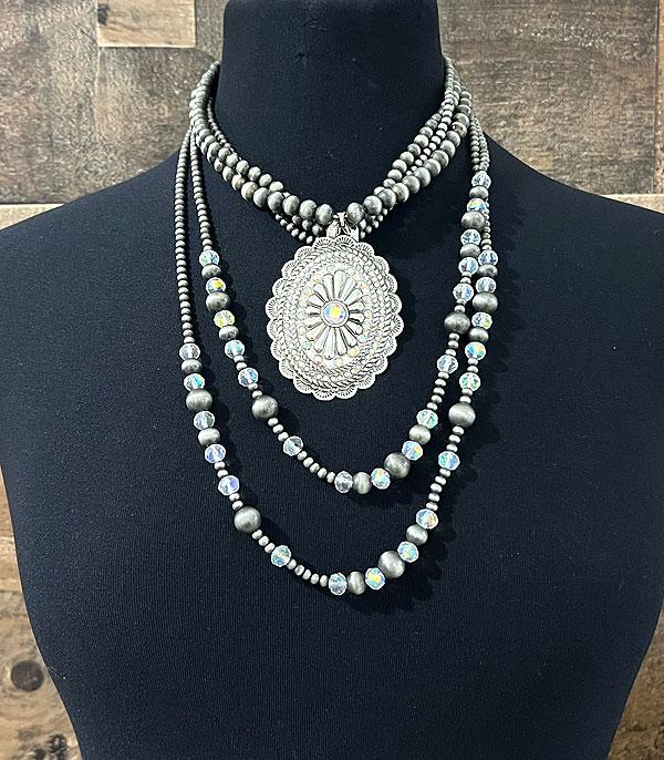 NECKLACES :: TRENDY :: Wholesale Western Concho Navajo Bead Necklace