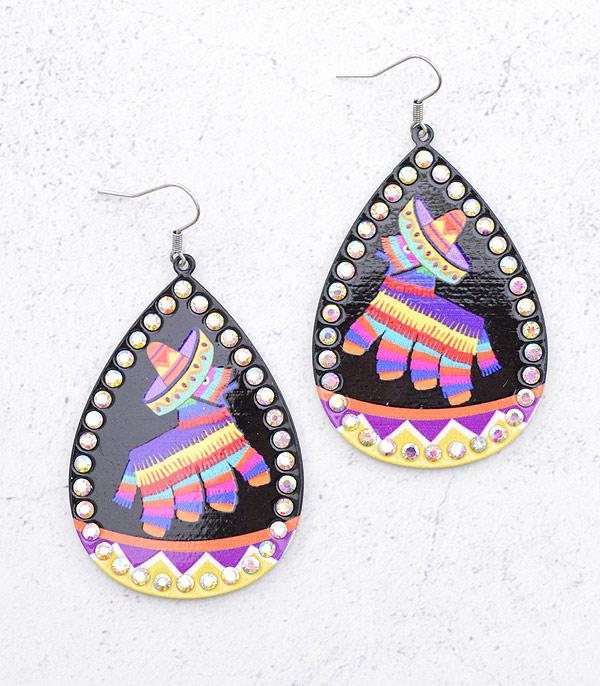 EARRINGS :: WESTERN HOOK EARRINGS :: Wholesale Pinata Teardrop Earrings