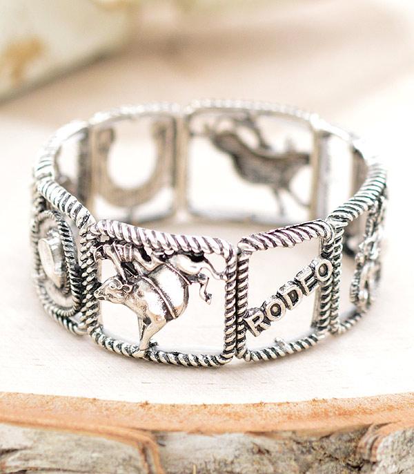 BRACELETS :: STRETCH :: Wholesale Western Rodeo Cowboy Bracelet