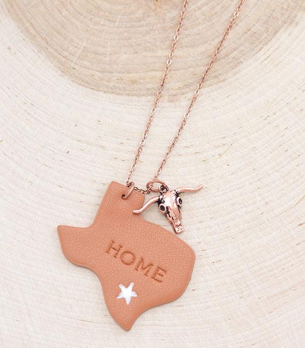 NECKLACES :: CHAIN WITH PENDANT :: Wholesale Texas Map Pendant Necklace