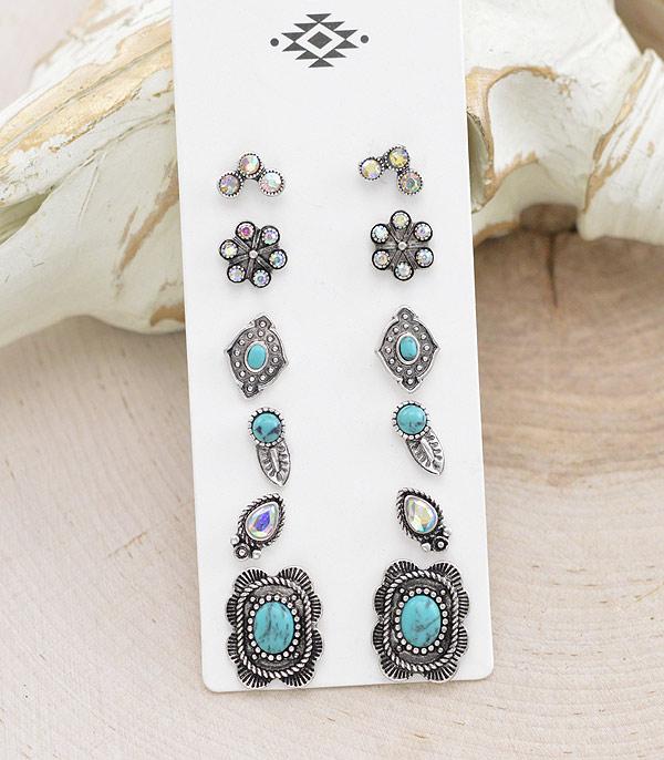 EARRINGS :: POST EARRINGS :: Wholesale Western Stud Earrings Set