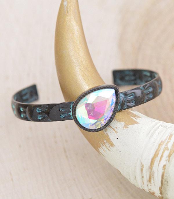 BRACELETS :: CUFF I BANGLE :: Wholesale Western Glass Stone Cuff Bracelet