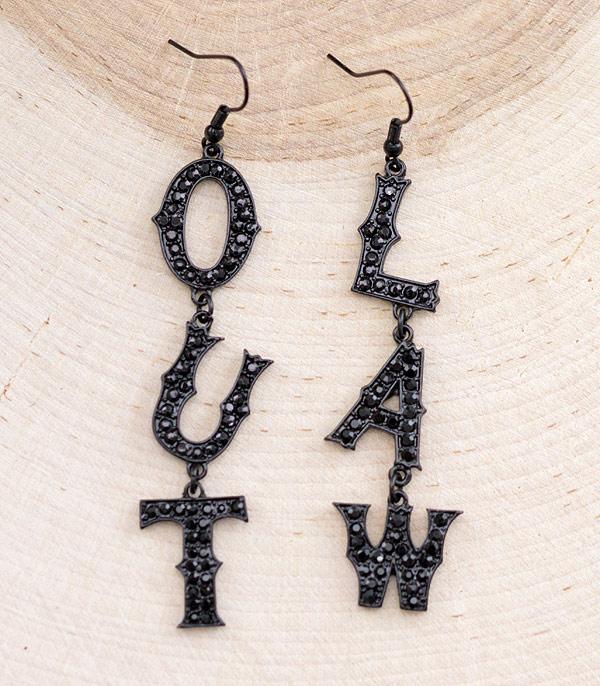 EARRINGS :: TRENDY EARRINGS :: Wholesale Western Outlaw Rhinestone Earrings