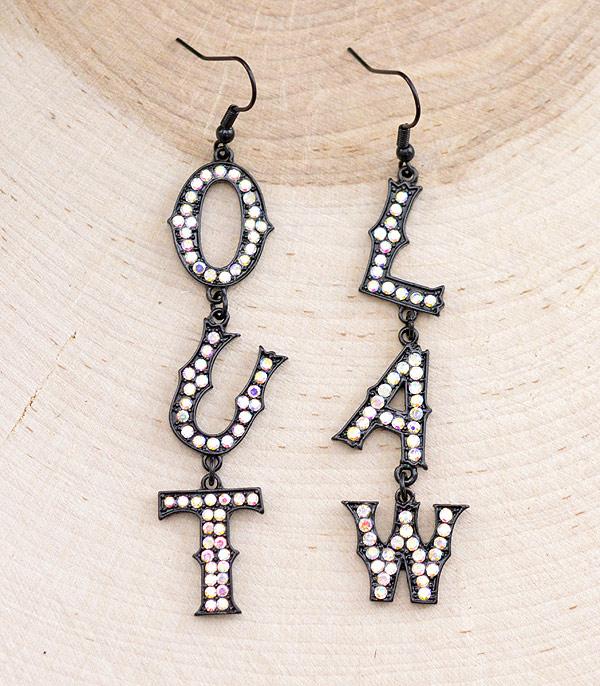 EARRINGS :: TRENDY EARRINGS :: Wholesale Western Outlaw Rhinestone Earrings