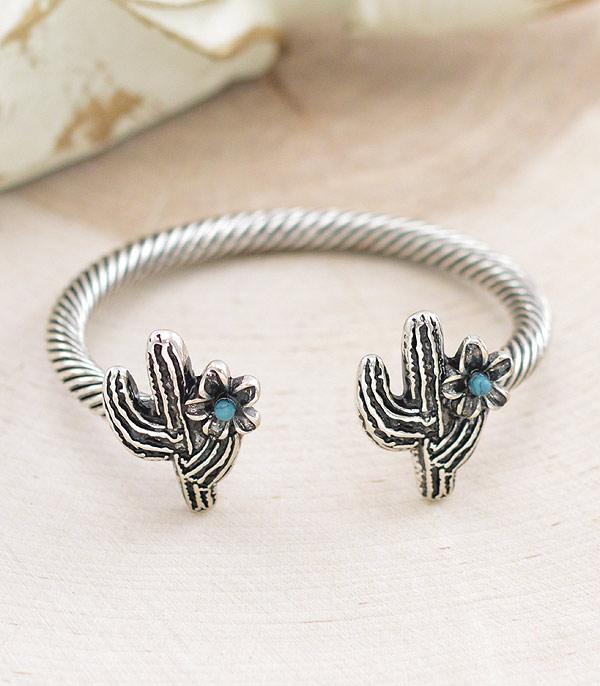 BRACELETS :: CUFF :: Wholesale Western Cactus Cuff Bracelet