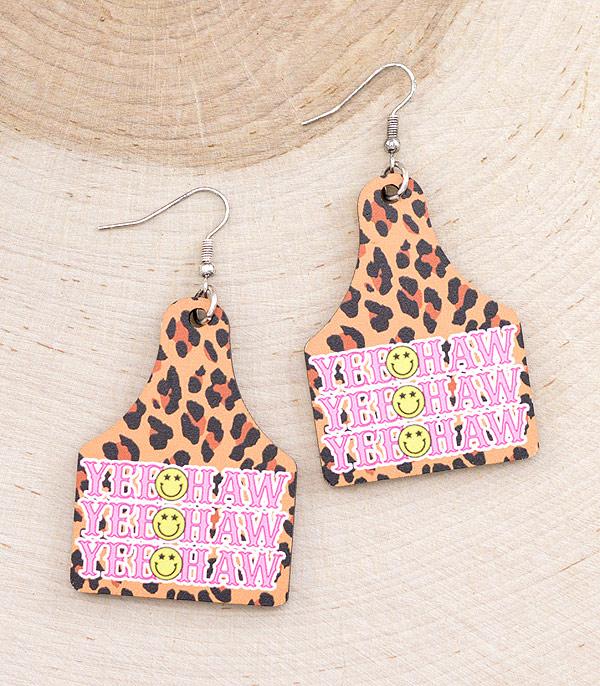 EARRINGS :: WESTERN HOOK EARRINGS :: Wholesale Yeehaw Cattle Tag Earrings