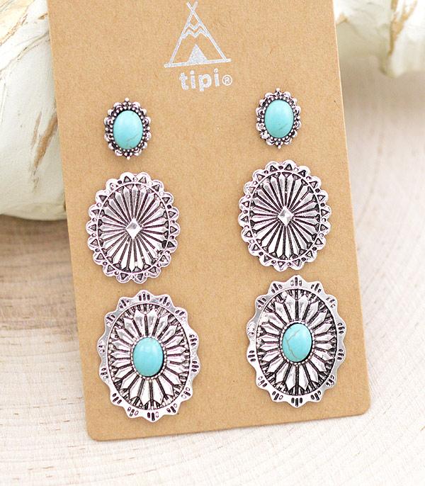 WHAT'S NEW :: Wholesale Western Concho Earrings Set