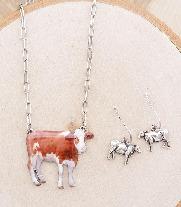 NECKLACES :: CHAIN WITH PENDANT :: Wholesale Farm Animal Cow Pendant Necklace