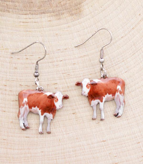 EARRINGS :: TRENDY EARRINGS :: Wholesale Cow Dangle Earrings