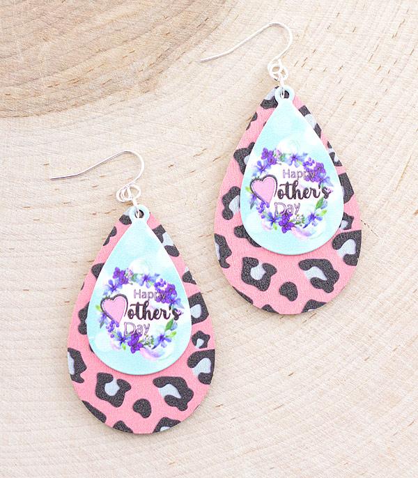 EARRINGS :: TRENDY EARRINGS :: Wholesale Mothers Day Teardrop Earrings