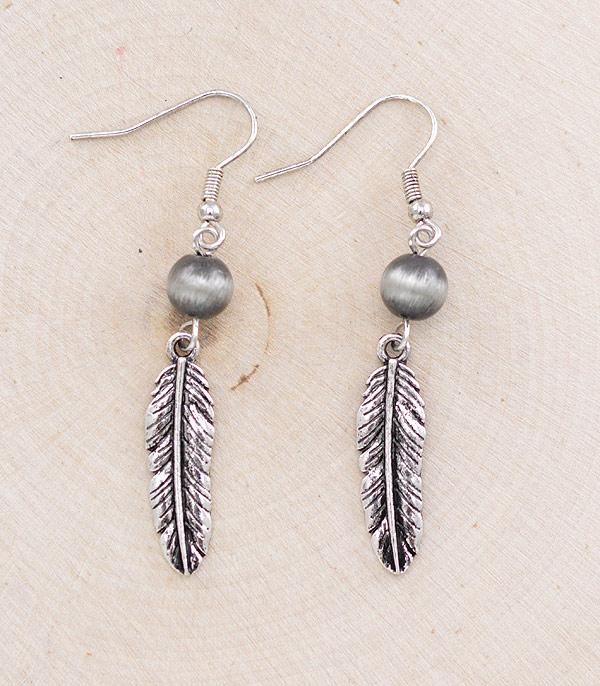 EARRINGS :: TRENDY EARRINGS :: Wholesale Western Feather Dangle Earrings