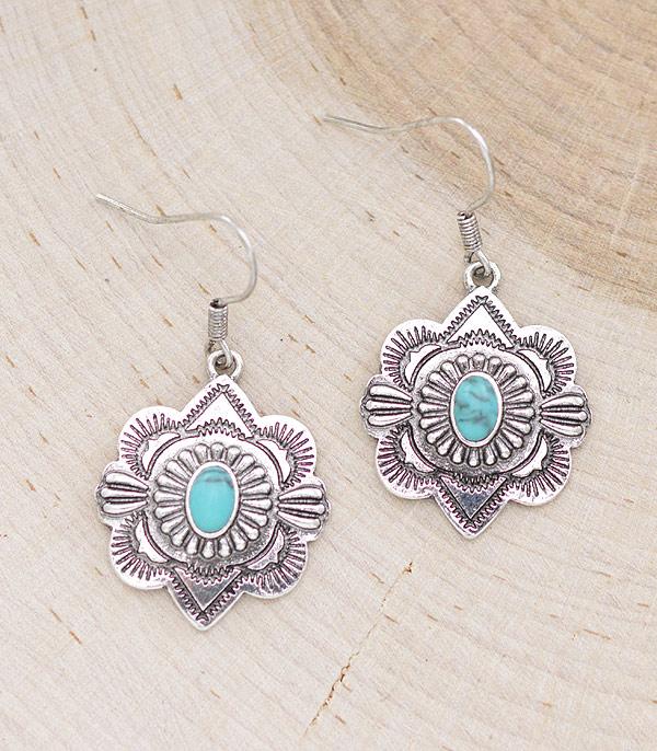 EARRINGS :: WESTERN HOOK EARRINGS :: Wholesale Western Concho Dangle Earrings