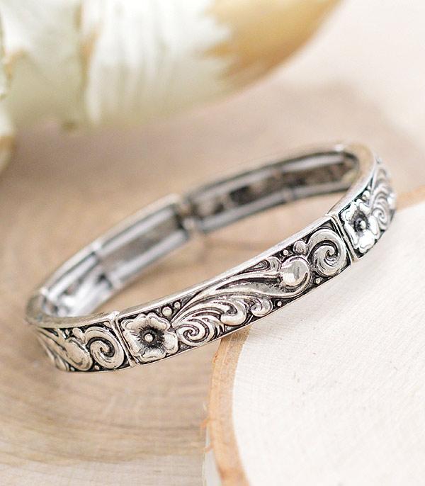 New Arrival :: Wholesale Western Tooled Look Stackable Bracelet