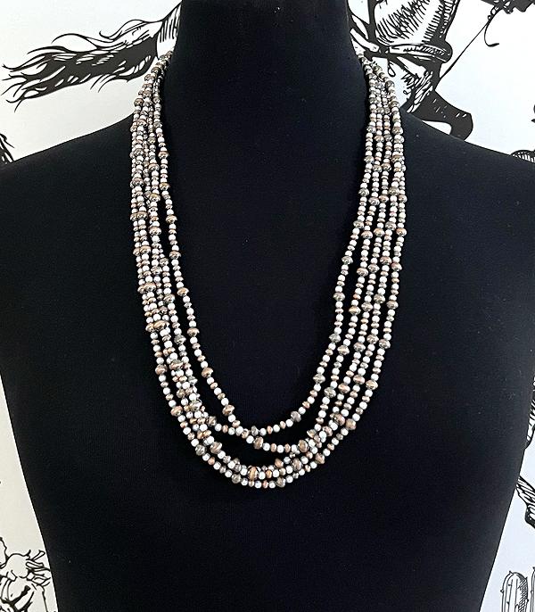 New Arrival :: Wholesale Western Navajo Pearl Layered Necklace