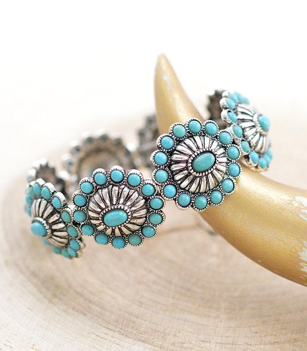 WHAT'S NEW :: Wholesale Western Turquoise Concho Bracelet